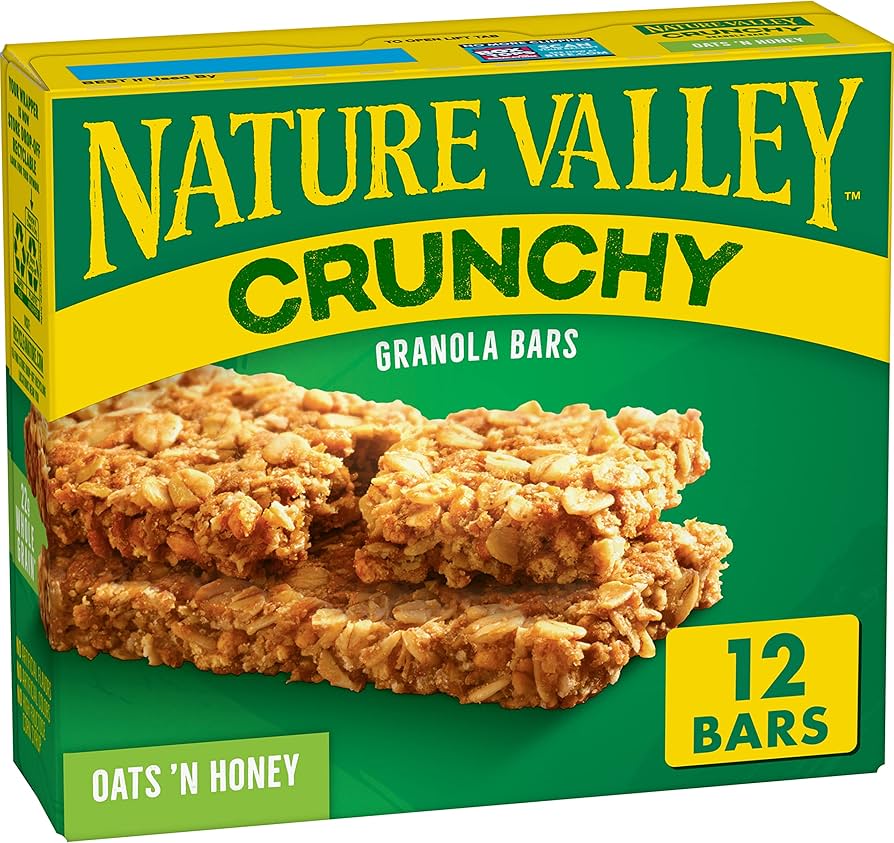 Nature Valley Granola Bars Oats n Honey Crunchy Whole Grain 12-Pack