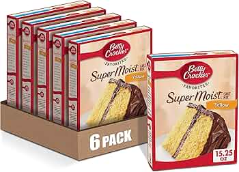 Betty Crocker Cake Mix Yellow Super Moist Homestyle 4-Pack
